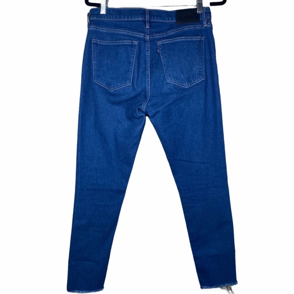 Made and crafted Levi Silver High Skinny Medium Wash Jeans Raw Hem sz 30 - Picture 7 of 8